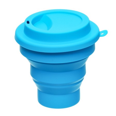 A glass for drawing DEVENTE. School, folding (silicone), blue-2