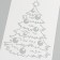 Plastic stencil "Christmas tree with toys", size 16x24 cm
