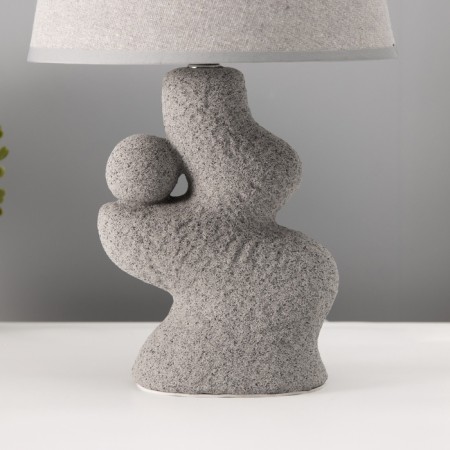 Traffic lamp with lampshade Risalux “Ridge”, 1 × 40 W, E27, Gray, Figure base, 20 × 20 × 32 cm-5