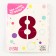 Foil ball 40 ’’ number 8, Slim, fuchsia
