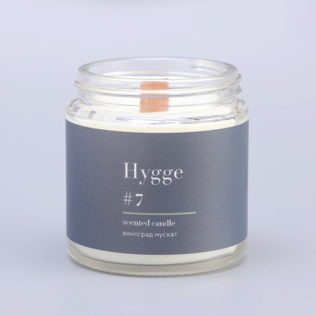 Aromatic candle "Hygge" #7 grapes nutmeg, soy wax, in a jar, 90 g-10