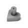 Furniture button “Heart” handle, gray color