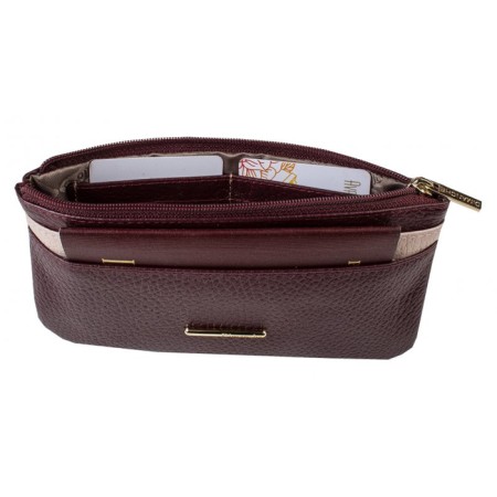 Purse with lightning, burgundy color and powder-1