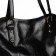 Soper bag with zipper, black color
