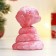New Year. Symbol 2025. Figure soap "snake" pink with silver