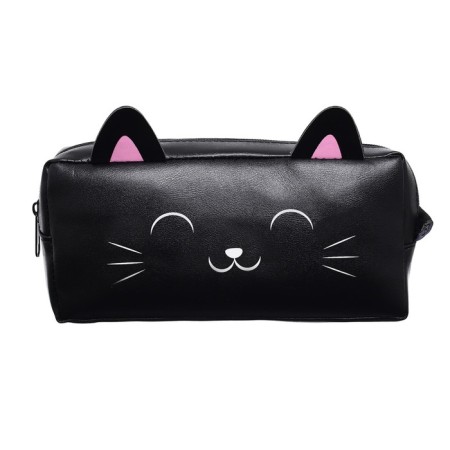 Penal soft 1 compartment 90 x 200 x 50 mm, voluminous, leatherette, calligrata "cat"-2