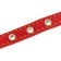 Leather collar on synthetic winterizer, dimensionless, 37 x 1.5 cm, Osh 21-31 cm, red