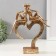 Polystone souvenir "Heart in love" Gold 26x22x6 cm