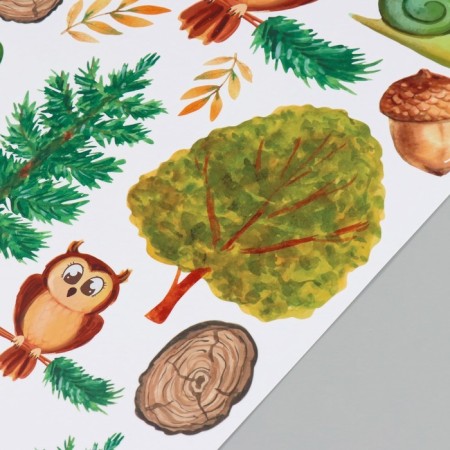 Interior color sticker "Filin in the forest" 50x70 cm-4
