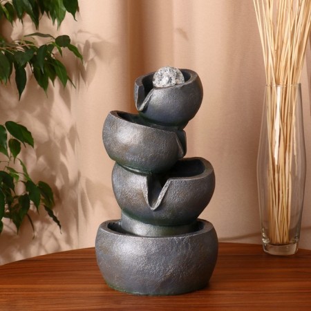 Fountain "overflow" of the bowls, 19x15x33.5 cm (with backlight)