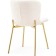 Stool on the Basket Metal Carcass Metal/Building Fabric, Gold/White 50x52x79 cm