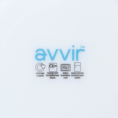 Deep plate AVVIR CARVE, 680 ml, D = 21.5 cm, glass ceramic, white color-3