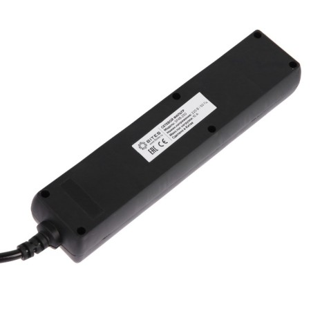 Network filter 5Bits SP4B-250 4S, 4 sockets, 5 m, 10 A, 3x0.75 mm2, with salary, with off., Black-3