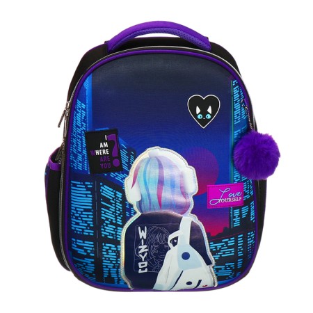 Frame backpack 38 x 28 x 16, Devente Choice 17l, City Girl, black/purple 70333413-2