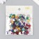 A set of decor for the creativity of rhinestones diameter 1 cm "multi -colored" 12x12.5 cm weight - 17 grams