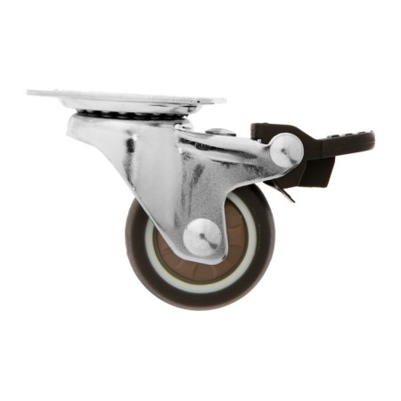 Furniture wheel Cappio d = 38, with a stop, rotary, soft move, tpr coating-1