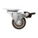 Furniture wheel Cappio d = 38, with a stop, rotary, soft move, tpr coating