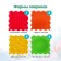 Modular massage rug orthodon, set No. 4 "Rainbow"
