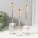 Summary Metal, acrylic "Rib on the catwalk" set of 3 pcs gold h = 23; 21.5; 19.5 cm