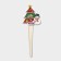 Topper decorative "Christmas tree and snowmen" 8.8x25 cm
