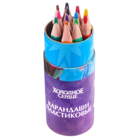 Colored pencils in a tube, 12 colors, trihedral, cold heart-6
