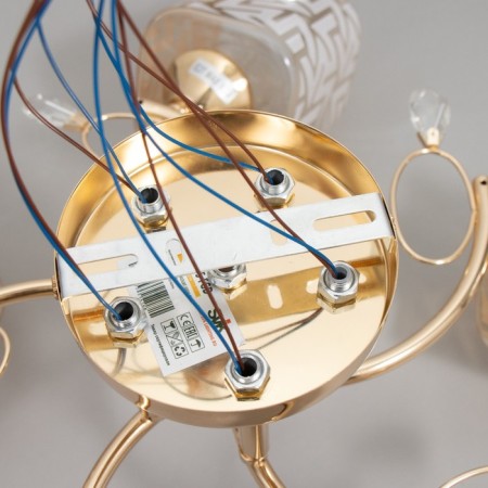 Lina chandelier 5x60W E27 gold 56x56x26 SVK-7