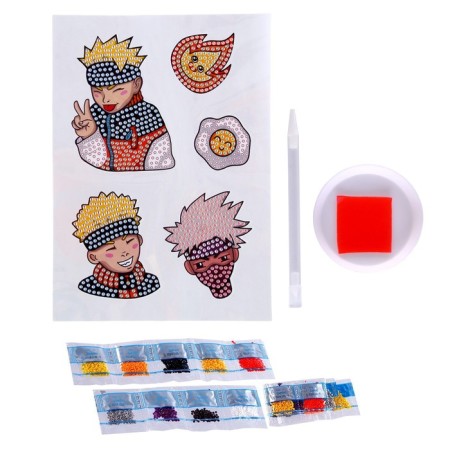 Diamond mosaic-sticker with partial filling for children "Anime"-2