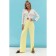 Women's trousers with an ELISEEVA Olesya section, size 50, yellow color