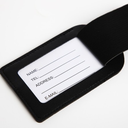 Passport cover, luggage tag, black color-6