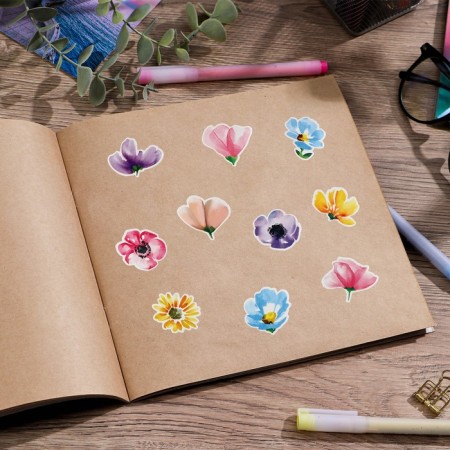 Set of stickers "Flowers", 5 x 5 cm-4