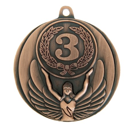 Медаль призовая 017, d= 4,5 см. 3 место. Цвет бронза. Без ленты-2