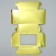 Capcake box, confectionery packaging with a window, 6 golden cells, 25 x 17 x 10 cm