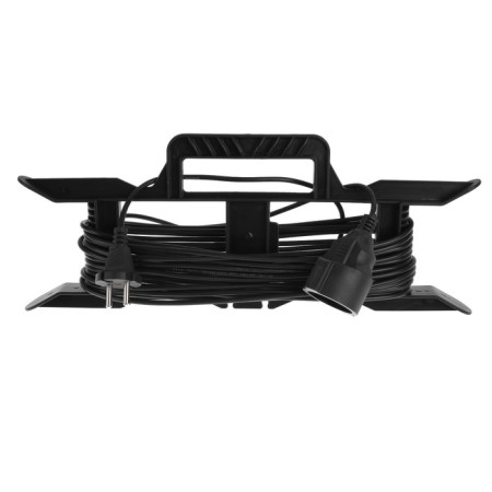 Extension cord on the frame 1 outlet, 10 m, 6 A, PVS 2x0.75 mm2, without salary, IP20-1