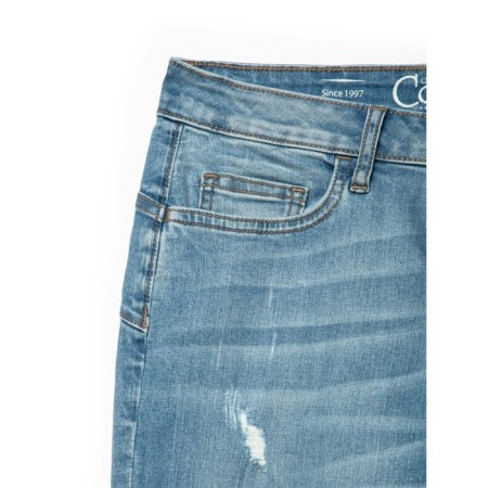 Джинсы женские с эффектом потёртости Conte Elegant, размер L, цвет mid blue-4