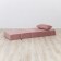 Crowned armchair-bed "Essen", velor fabric, dusty rose color