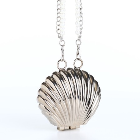 Female bag on a magnet, silver color-4