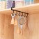 Kitchen holder suspended for 6 objects of the share, 1.5 × 26 × 7 cm, black color