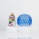 Light device "Snowman with blue ball" 9.5 cm, glow of multi, 220 V