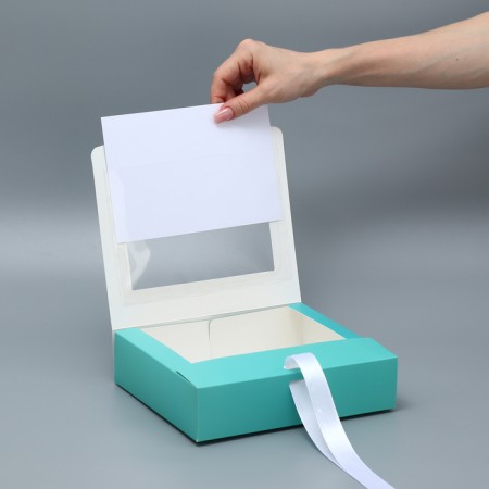 Gift-firing box, packaging, Tiffany, 20 x 18 x 5 cm-1