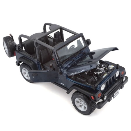 MASTO DIE-CAST Jeep Wrangler Rubicon, opening doors, 1:18, dark blue color-3