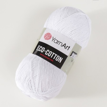Yarn "Eco-Cotton" 80% cotton 20% polyester 220m/100g (760 ultrable)-1