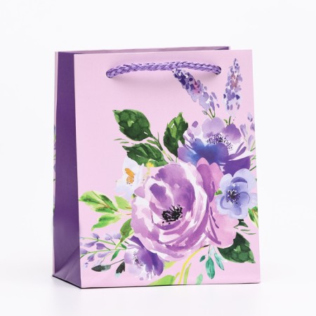 Gift package "purple bouquet", 11.5 x 14.5 x 6.5 cm
