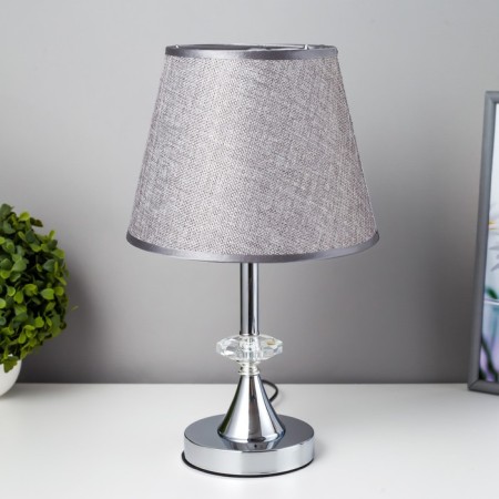 Table lamp "ALOR" 1x40W E27 Chrome /gray 21x21x36 cm Risalux