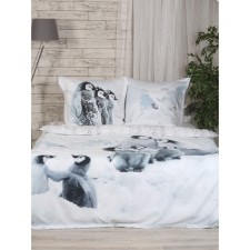 Bed linen 2 joint venture Family Penguins, size 215x235 cm, 175x210 cm, 50x70 cm - 2 pcs, 70x70 cm - 2 pcs