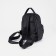 Women's backpack of artificial leather with lightning, 1 pocket, black color