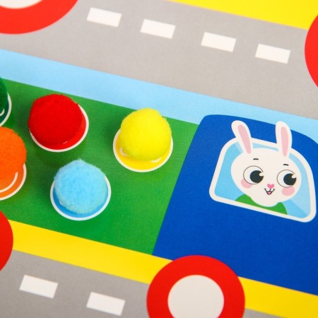 Children's developmental gaming set with pompom "Decompose: Big and Small", Types Mix-6