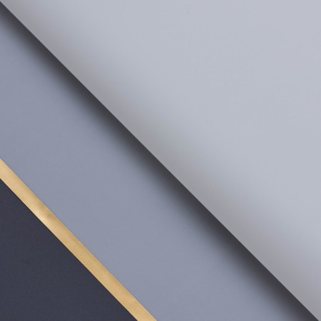 Film for flowers matte, "with gold embossing", 57x57 cm, white-1
