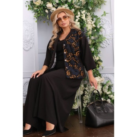 Female jacket, size 52, black color-4