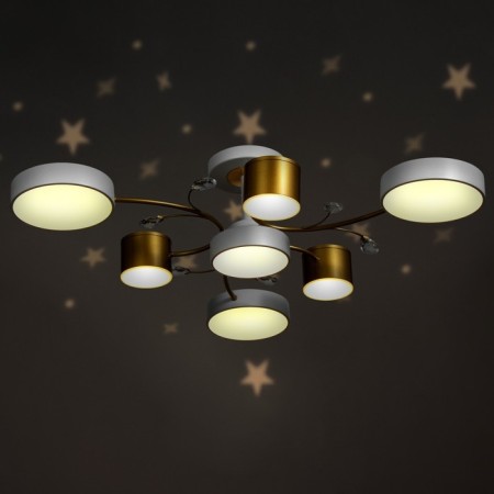 Sendi chandelier 7XLED 150W 3000-6000K white-gold 81x81x21 cm Bayerlux-2