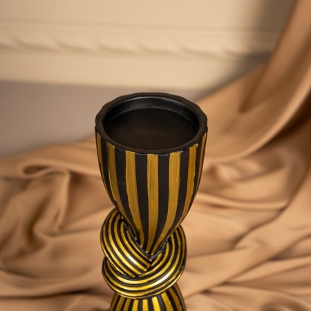 Click for one candle "Knot", a color of black and gold 29.5 x 7.5 x 7.5 cm-17